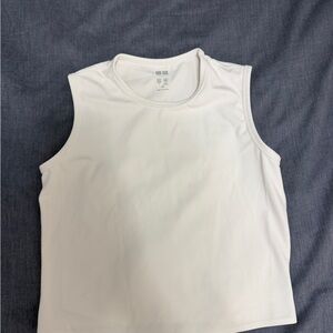 Uniqlo Off-White Ribbed Tank Top